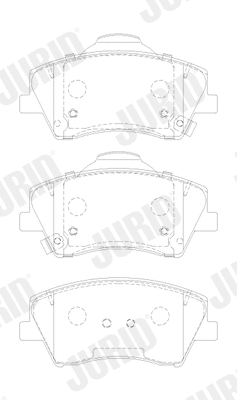 Kit de plaquettes de frein, frein à disque JURID 573911J