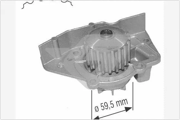 Pompe à eau, refroidissement du moteur HUTCHINSON WP11