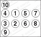 Jeu de boulons de culasse de cylindre GOETZE 22-29015B