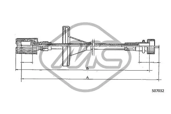 Câble flexible de commande de compteur Metalcaucho 81177