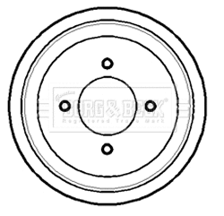 Tambour de frein BORG & BECK BBR7112
