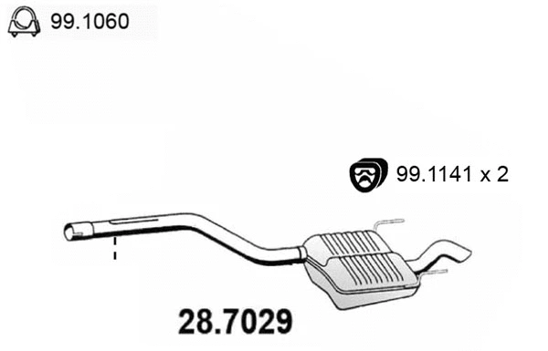 Silencieux arrière ASSO 28.7029