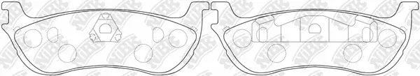 Kit de plaquettes de frein, frein à disque NiBK PN0080