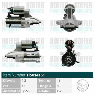Démarreur HOFFER H5014161
