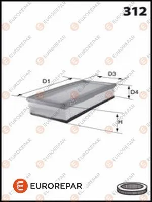 Filtre à air EUROREPAR 1616249080