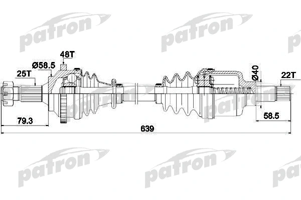 Arbre de transmission PATRON PDS1563
