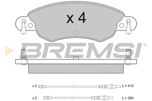 Kit de plaquettes de frein, frein à disque BREMSI BP2940