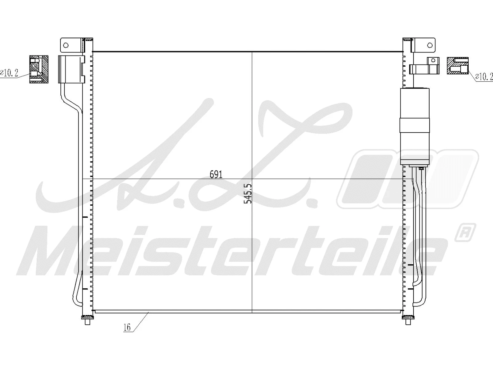 Condenseur, climatisation A.Z. Meisterteile AZMT-45-030-1259