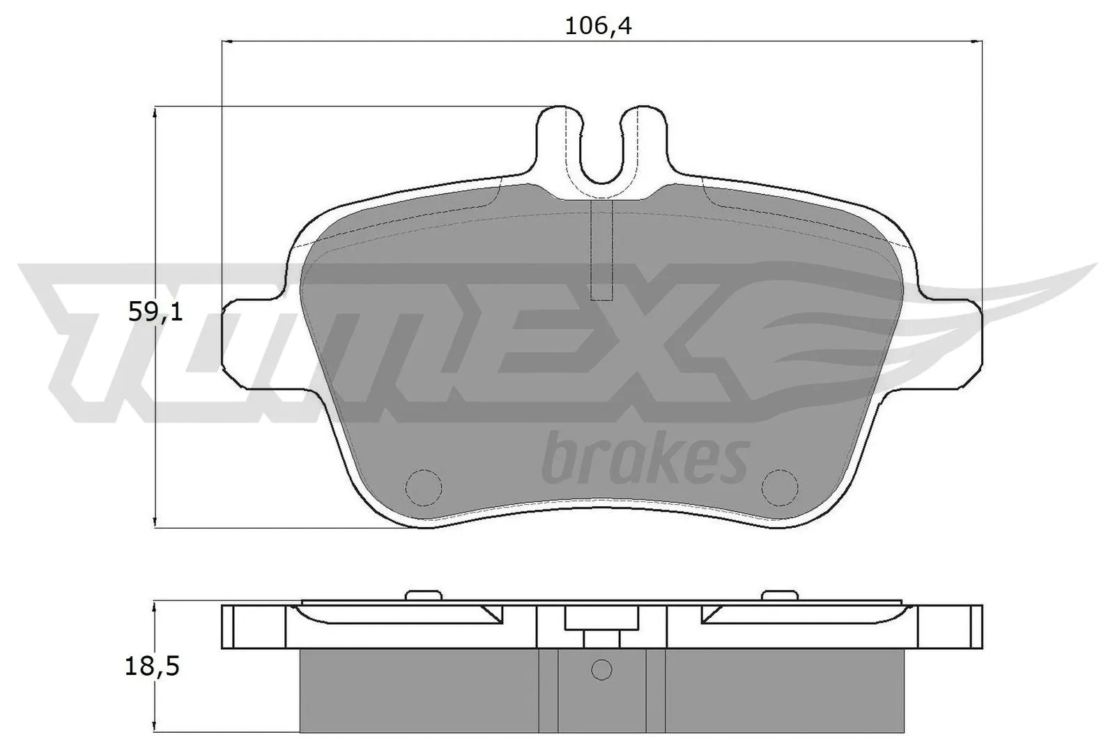 Kit de plaquettes de frein, frein à disque TOMEX Brakes TX 18-08