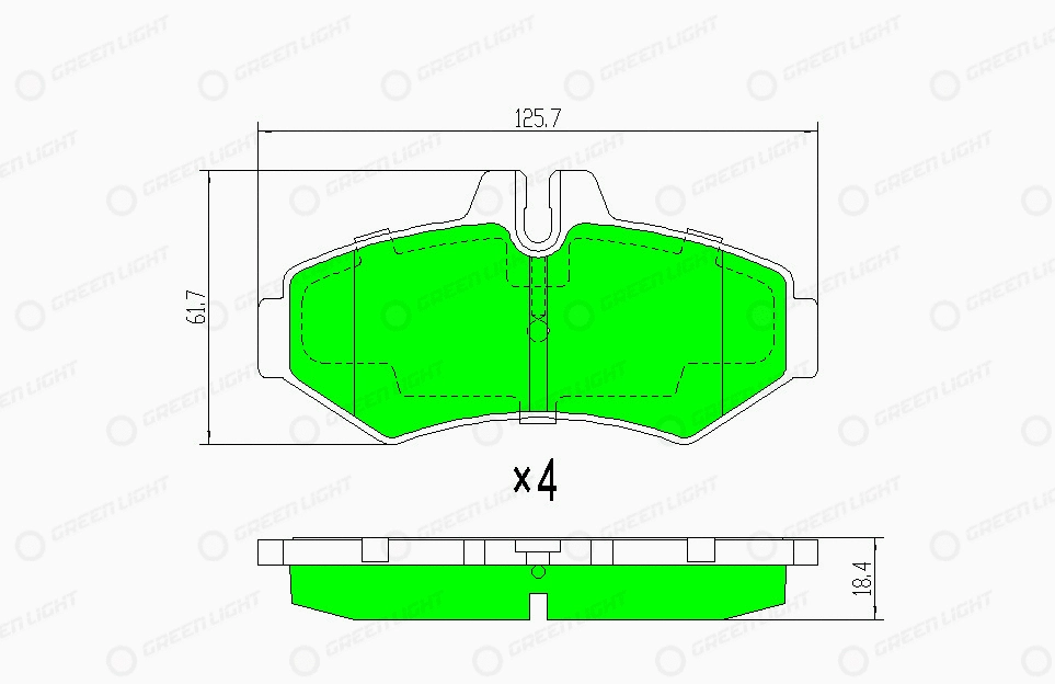 Kit de plaquettes de frein, frein à disque Automotive Adriado GLBP0207