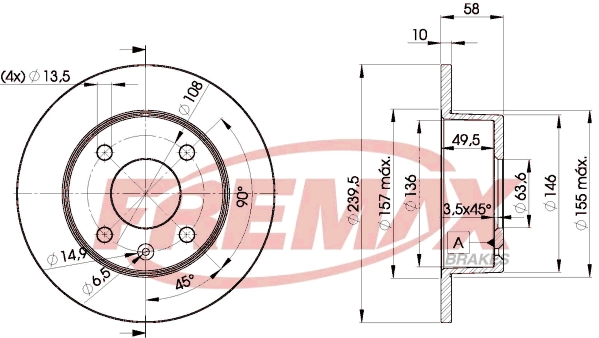 Disque de frein FREMAX BD-7291