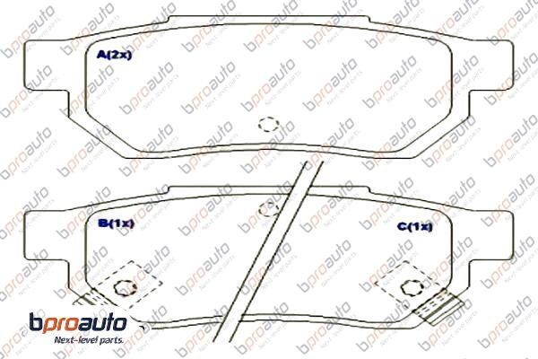 Kit de plaquettes de frein, frein à disque BPROAUTO 1BP31015AA