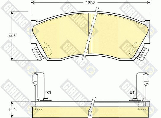 Kit de plaquettes de frein, frein à disque GIRLING 6108839
