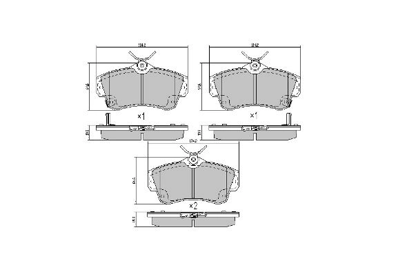 Kit de plaquettes de frein, frein à disque FREMAX FBP-1729