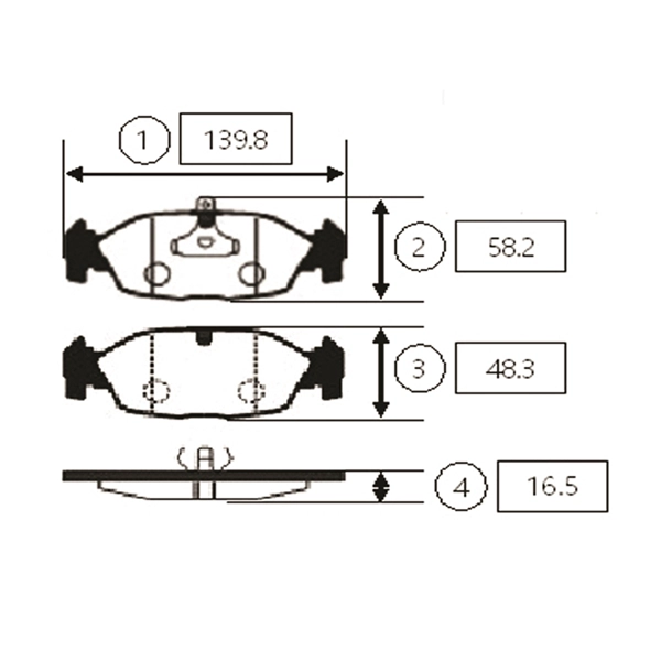Kit de plaquettes de frein, frein à disque CTR GK0247