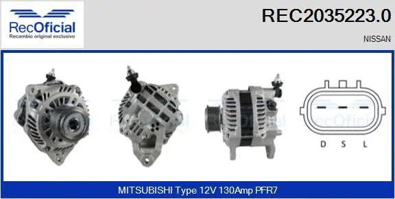 Alternateur RECOFICIAL REC2035223.0