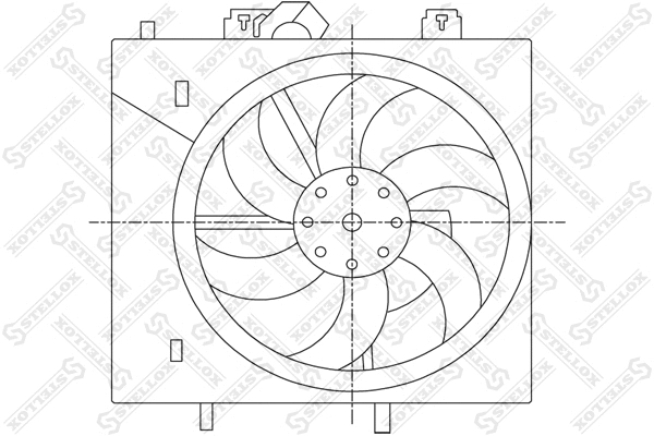 Ventilateur, refroidissement du moteur STELLOX 29-99444-SX