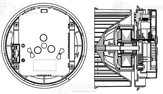 Moteur électrique, pulseur d'air habitacle LUZAR LFh 1004