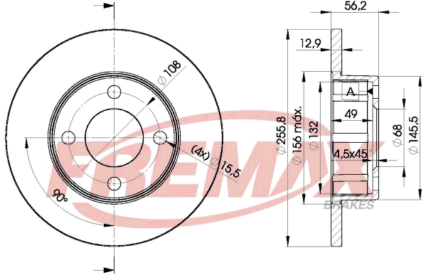 Disque de frein FREMAX BD-4012