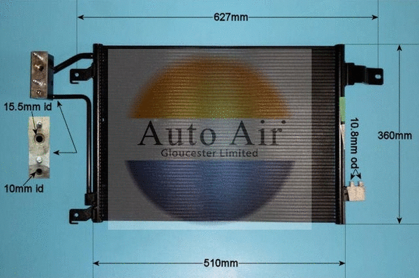 Condenseur, climatisation AUTO AIR GLOUCESTER 16-1406