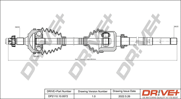 Arbre de transmission Dr!ve+ DP2110.10.0572