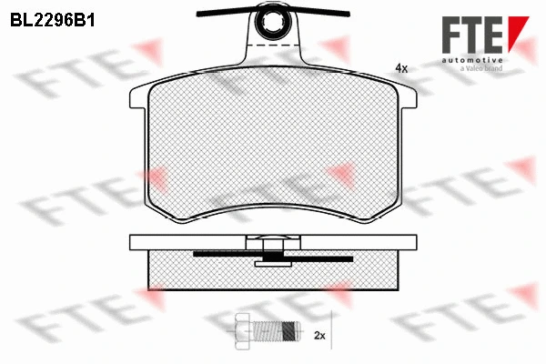 Kit de plaquettes de frein, frein à disque FTE 9010699
