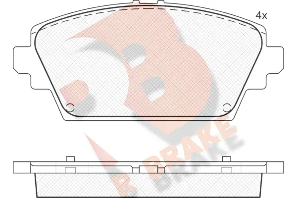 Kit de plaquettes de frein, frein à disque R BRAKE RB1581
