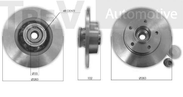 Kit de roulements de roue TREVI AUTOMOTIVE WB2292