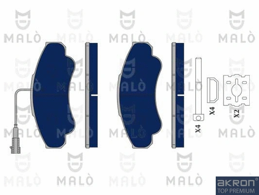 Kit de plaquettes de frein, frein à disque AKRON-MALÒ 1050124