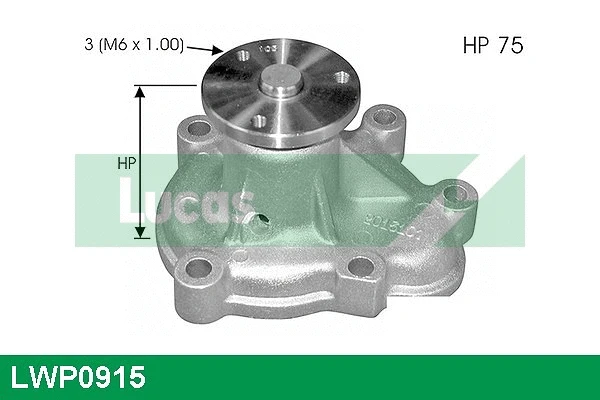 Pompe à eau, refroidissement du moteur LUCAS LWP0915