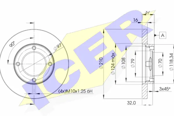 Disque de frein ICER 78BD8702-2