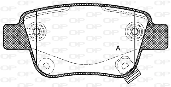 Kit de plaquettes de frein, frein à disque OPEN PARTS BPA1047.02