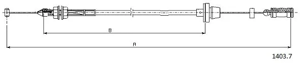 Câble d'accélération CABOR 1403.7