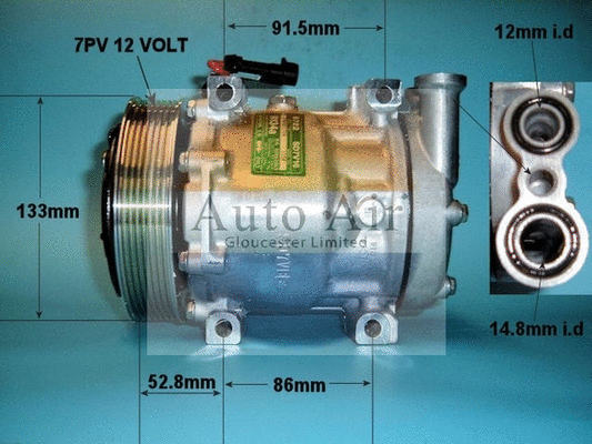 Compresseur, climatisation AUTO AIR GLOUCESTER 14-5862