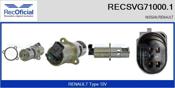 Vanne EGR RECOFICIAL RECSVG71000.1