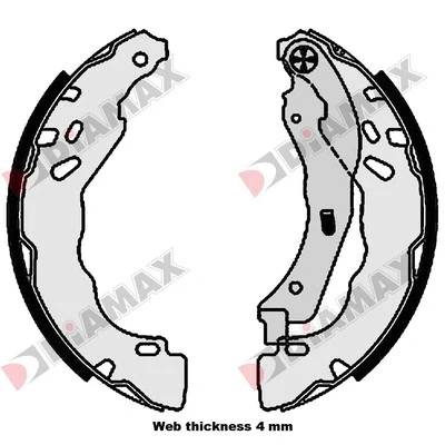Jeu de mâchoires de frein DIAMAX N01172