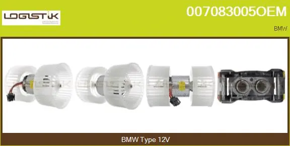 Pulseur d'air habitacle LGK 007083005OEM