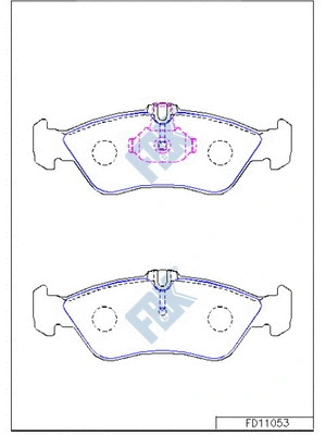 Kit de plaquettes de frein, frein à disque FBK FD11053