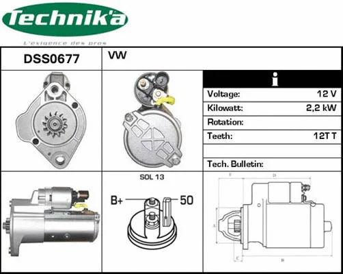 Démarreur Technika DSS0677