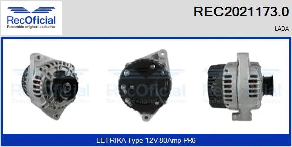 Alternateur RECOFICIAL REC2021173.0