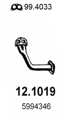Tuyau d'échappement ASSO 12.1019