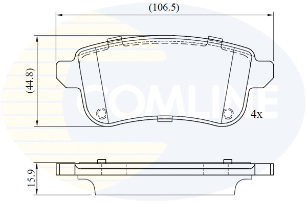 Kit de plaquettes de frein, frein à disque COMLINE CBP02776