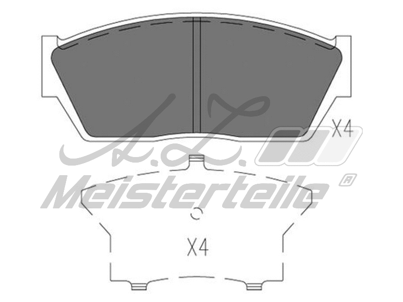 Kit de plaquettes de frein, frein à disque A.Z. Meisterteile AZMT-44-022-2244