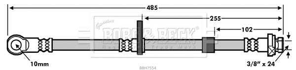Flexible de frein BORG & BECK BBH7554