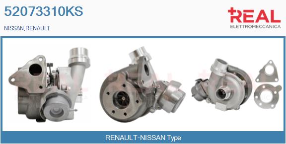 Turbocompresseur, suralimentation REAL 52073310KS