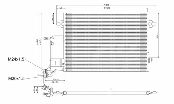 Condenseur, climatisation HART 603 524