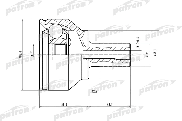Jeu de joints, arbre de transmission PATRON PCV1563
