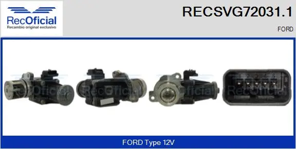 Vanne EGR RECOFICIAL RECSVG72031.1