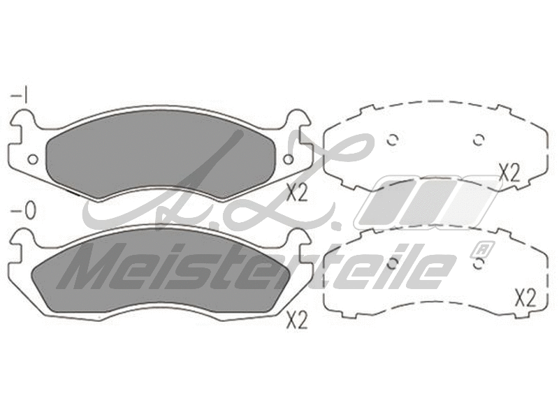 Kit de plaquettes de frein, frein à disque A.Z. Meisterteile AZMT-44-022-1816