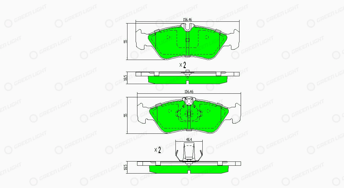 Kit de plaquettes de frein, frein à disque Automotive Adriado GLBP0120
